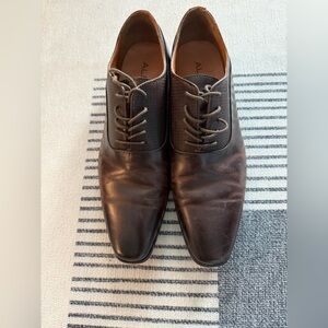 Aldo Men’s Brown Leather Oxford Dress Shoes – Work & Office Shoes, Size 11